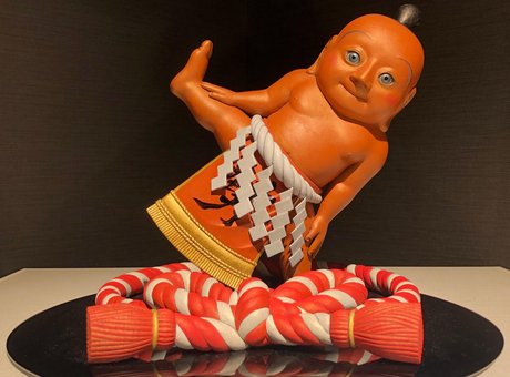 縁結び　勢丸　木彫